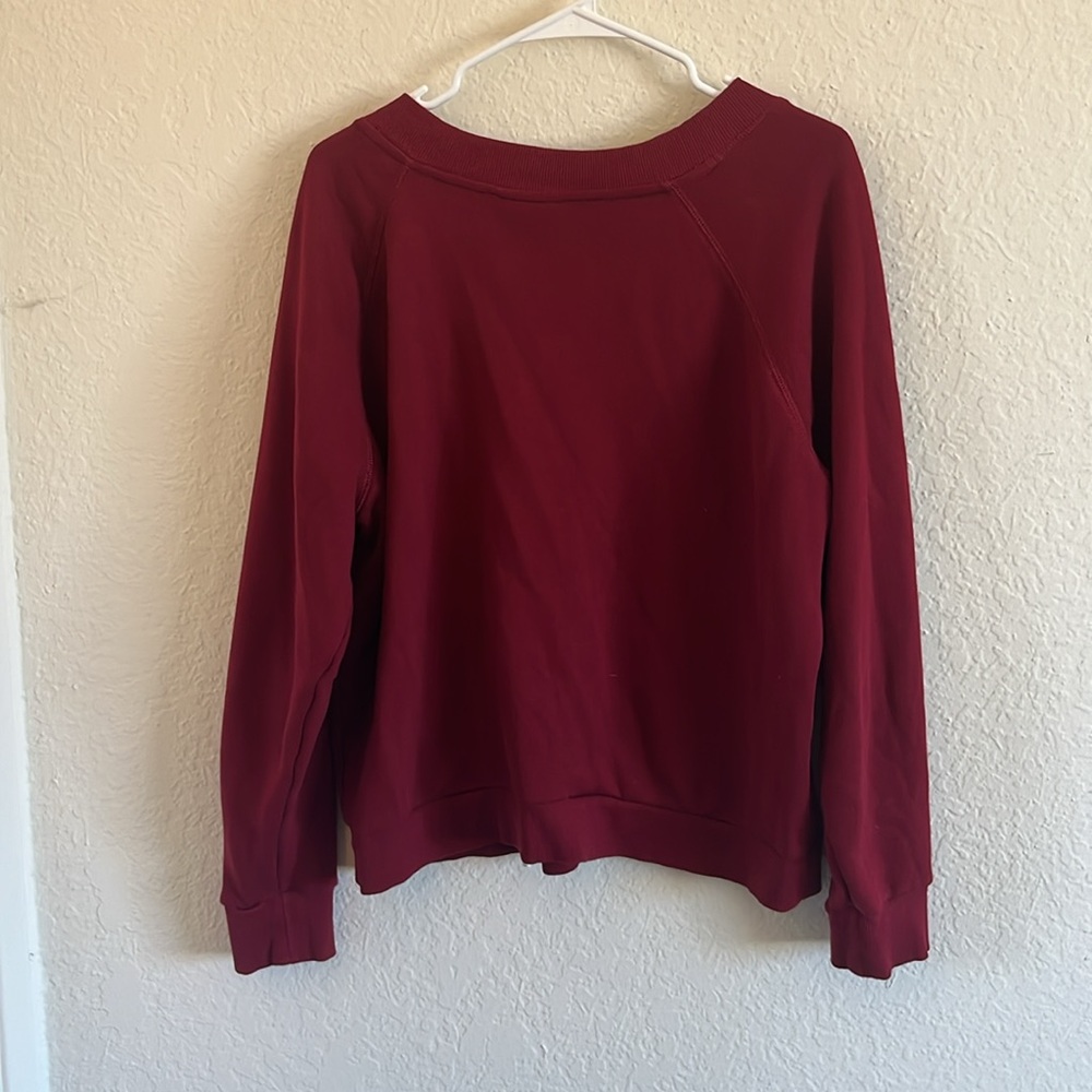 Universal Thread Deep Red V-Neck Sweater - Picture 2 of 3